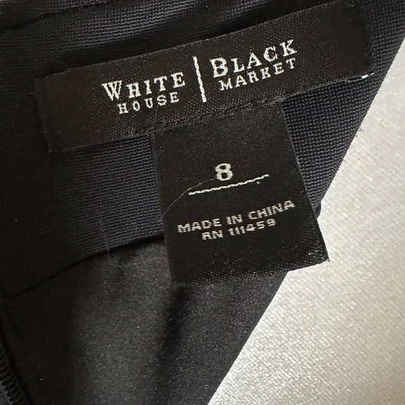 White House Black Market Black Mini Dress. Bandage material. - Picture 3 of 4